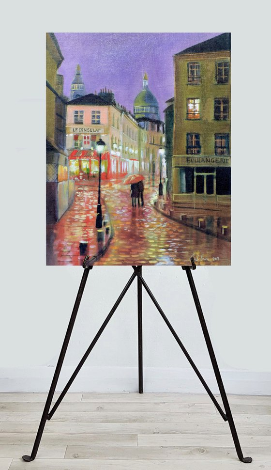 Paris Montmartre (linen canvas)