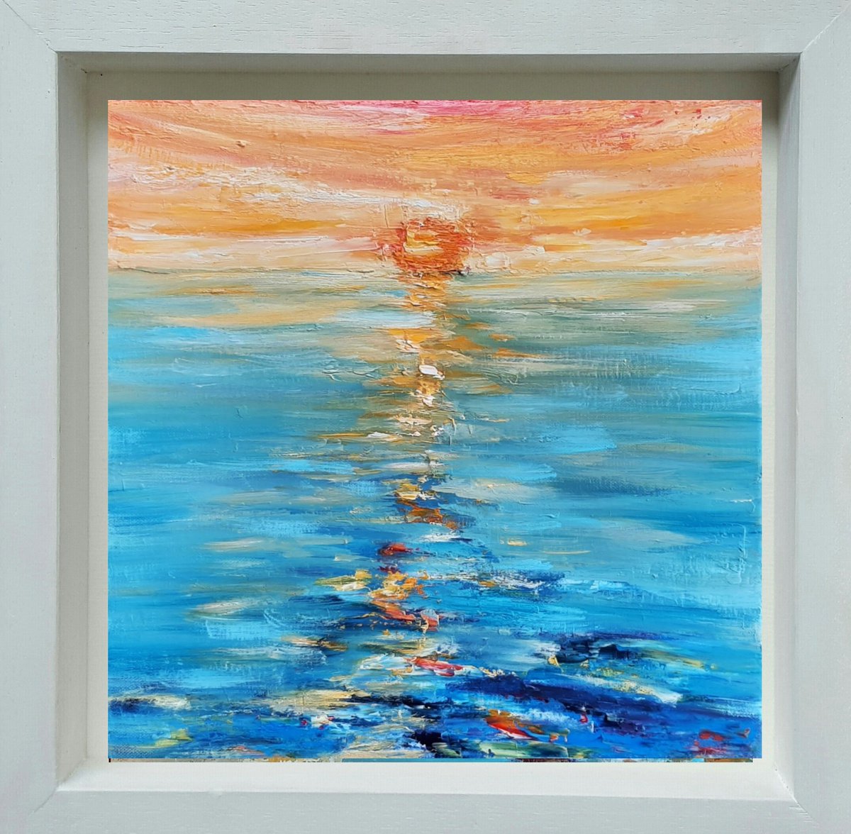 Morning Swim - semi abstract seascape by Niki Purcell - Irish Landscape Painting