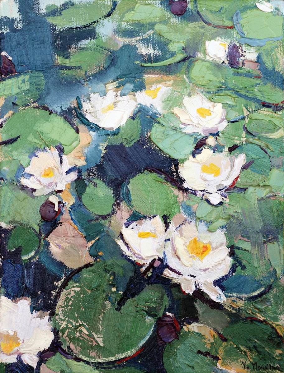 Water lilies - Pond - Flowers - Christmas gift by Yuliia Meniailova