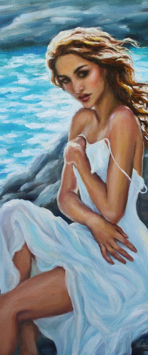 Woman by the Sea by Pat Kelley