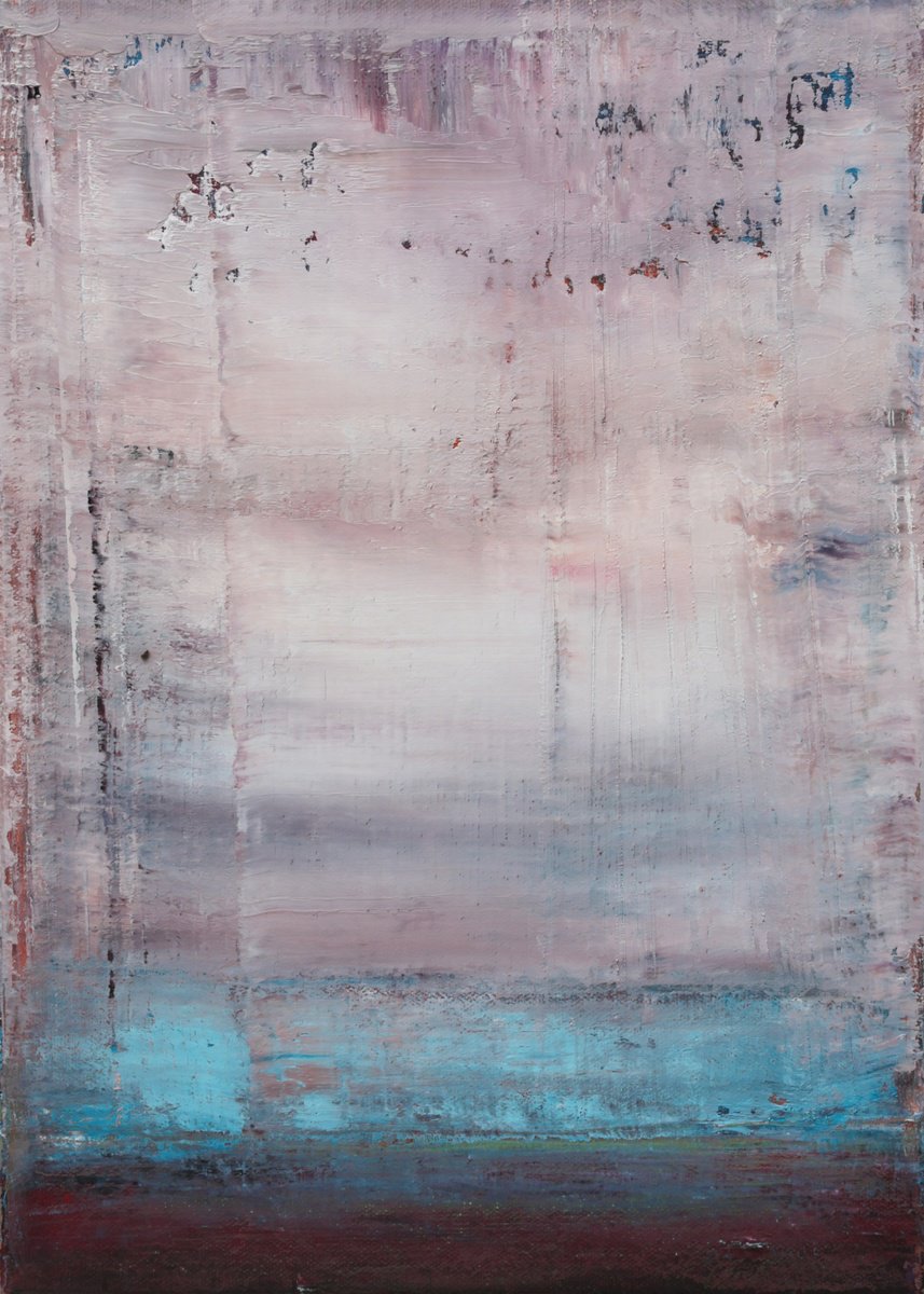 Abstract Landscape Oil Painting By Howard Sills, 10 X 14, A Nordic Fairytale, Original Artwork