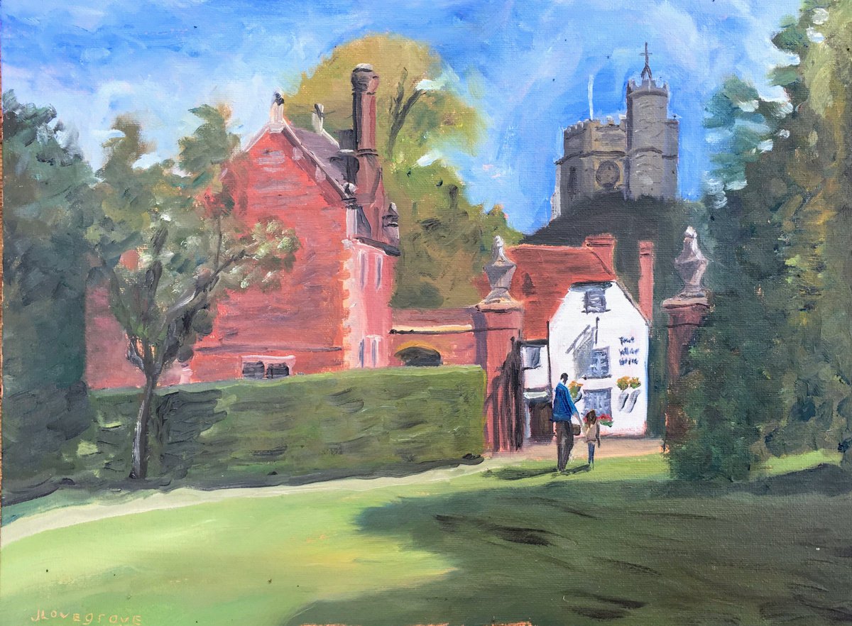 Chilham village Kent - An original oil painting by Julian Lovegrove Art