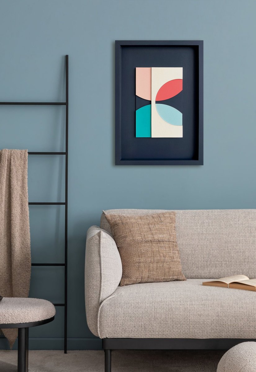 Geometric Relief , Inward By Liam Roberts, 12 X 16, Artwork For Sale On Artfinder