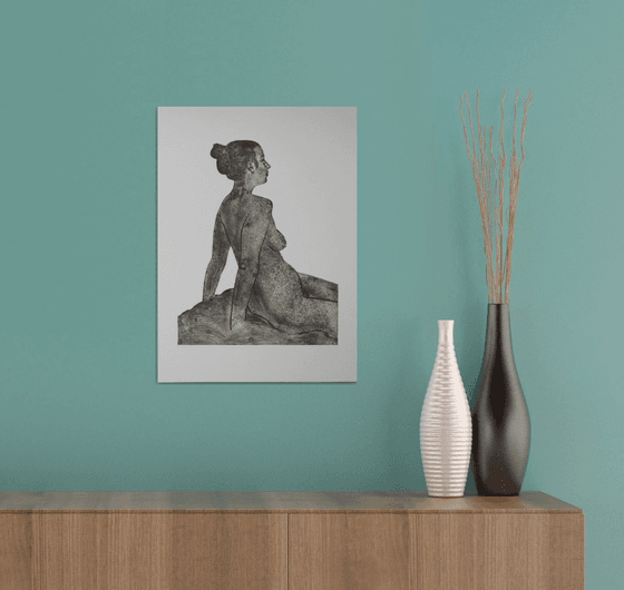 Seated female nude