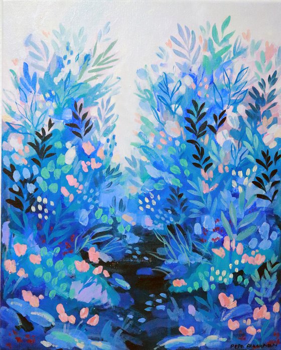 Deep into the blue garden
