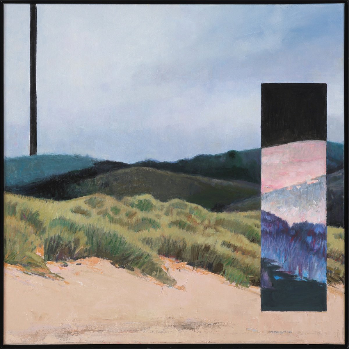 Impressionistic Landscape Oil Painting By Bo Kravchenko, 31 X 31, Hammocks Beach, Original Artwork