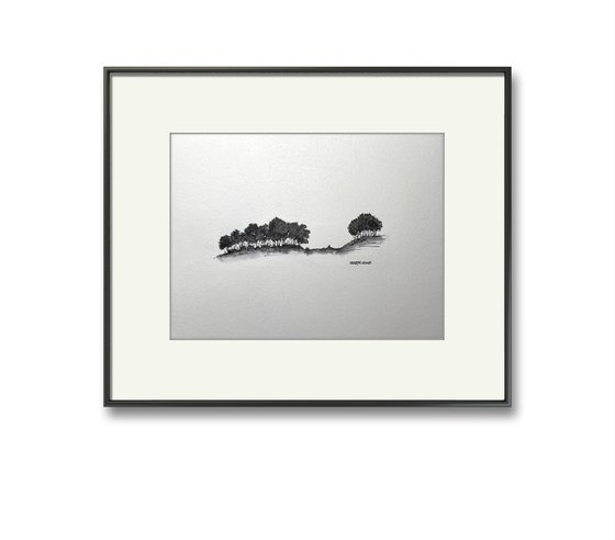 Winter Trees in Pen and Ink - Traditional English Landscape