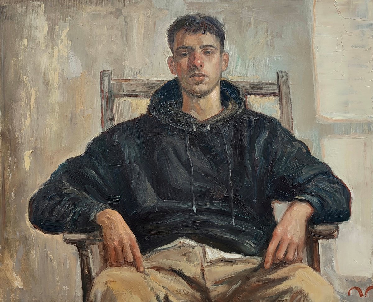 Portrait of a young man by Pavel Guliaev