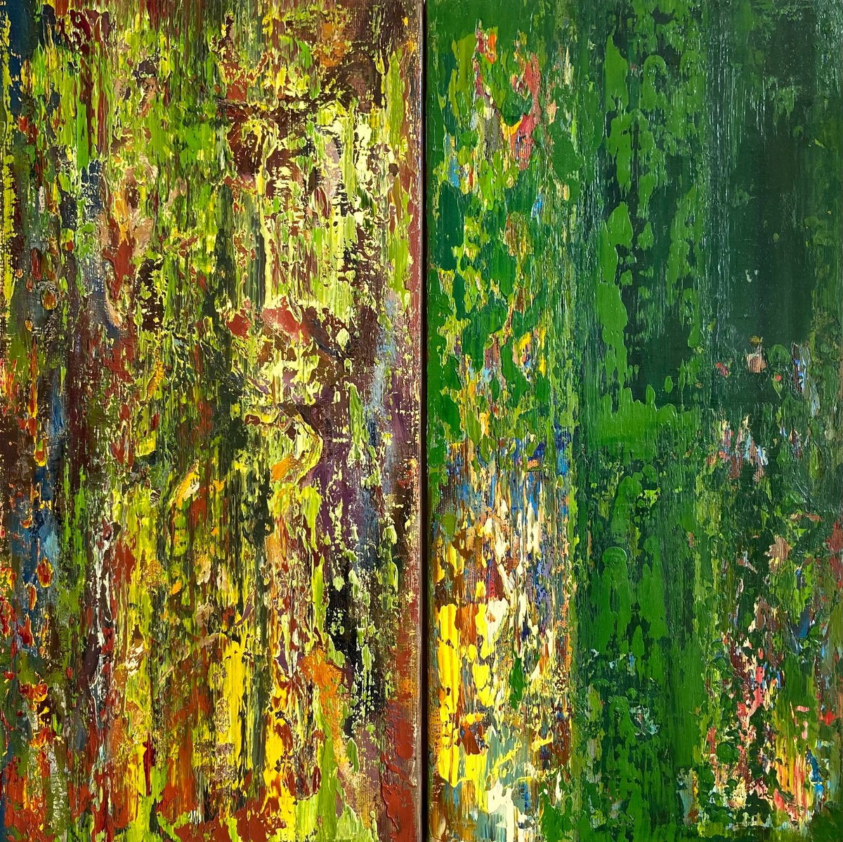 Warmth of Wood. Diptych by Junija (Yuna) Galejeva