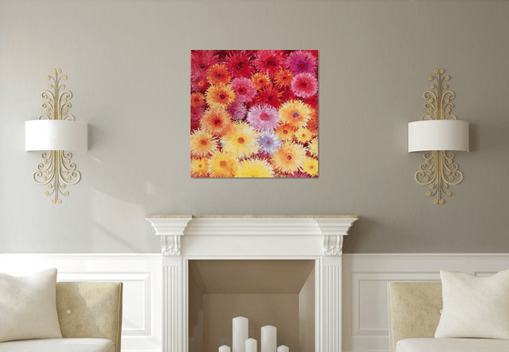 Autumn flower mosaic