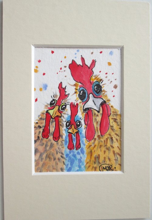 Chicken Three by MARJANSART