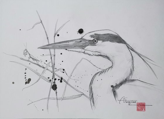 Drawing- Heron #20827