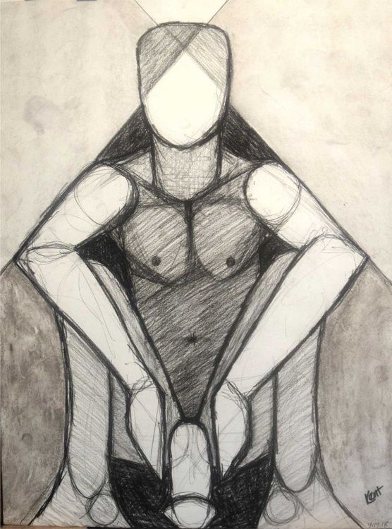 Abstract Nude Male By Kent Van Dusseldorp Artfinder