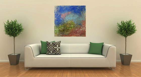 Seldom (n.297) - 95 x 90 x 2,50 cm - ready to hang - acrylic painting on stretched canvas