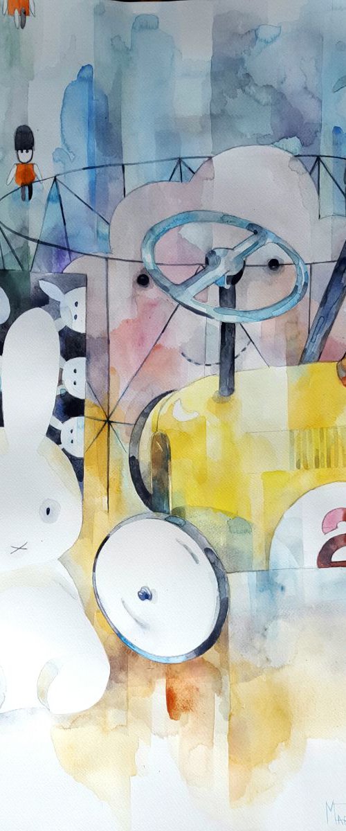 Miffy / 50x70 cm by Yuliya  Martynova