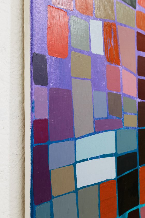 Squares / Turquoise Purple Orange