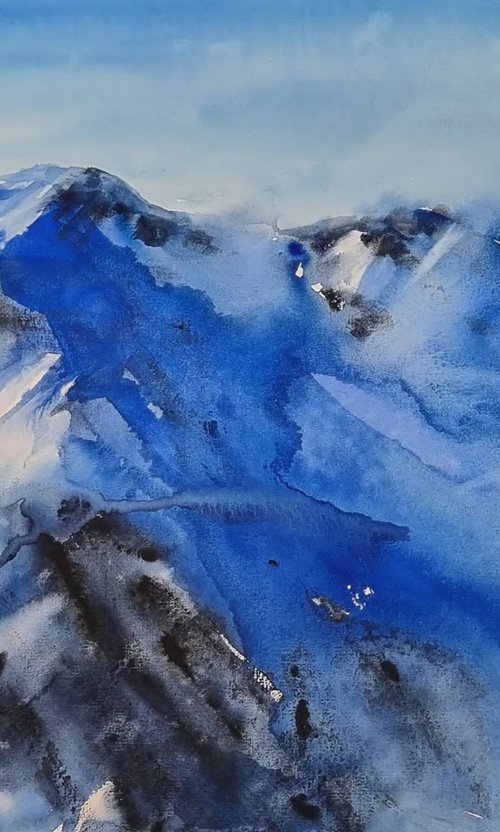 Winter Mountains - 11 by Elena Genkin