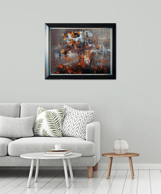 Stunning framed autumun colors ghostlly enigmatic still life by O KLOSKA