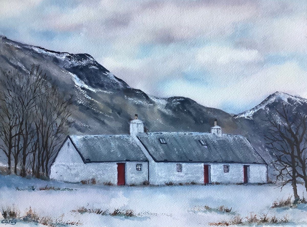 Impressionistic Landscape Watercolour By Darren Carey, 15 X 11, Blackrock Cottage, Original Artwork