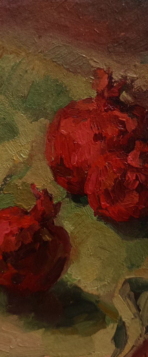 Red pomegranates by Tetiana Borys