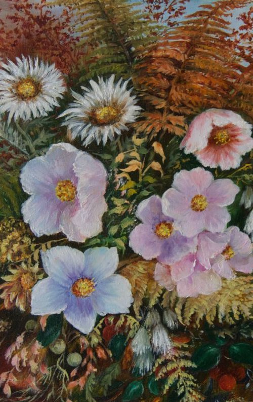 Impressionist landscape painting 'Flower Mood' by Anna  Voloshyn