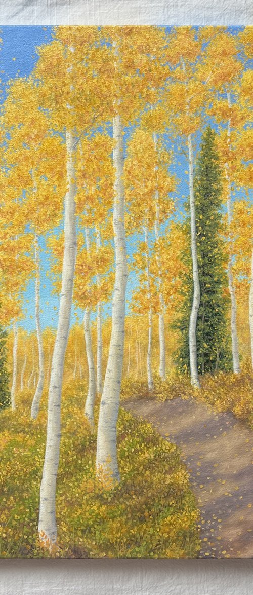 Golden Aspens by Olya Lane