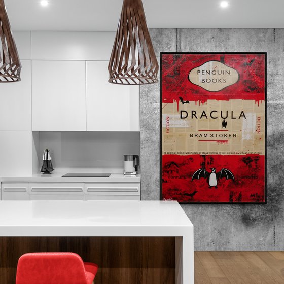 The Count 140cm x 100cm Textured Book Page Urban Pop Art
