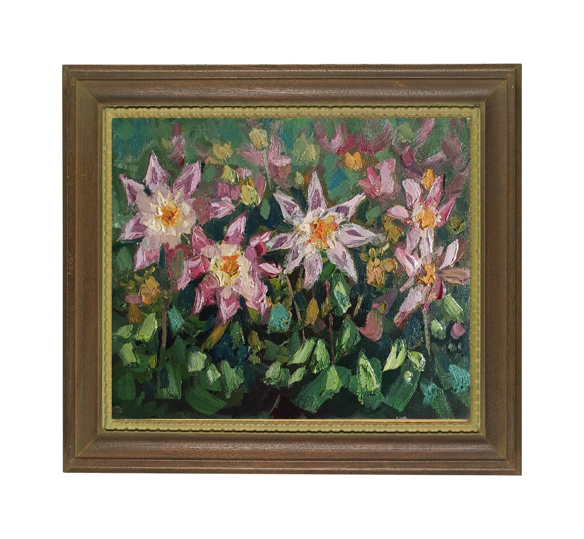 Impressionistic Botanical Oil Painting By Olena Kolotova, 12 X 10", "In The Garden", 2024, Original Artwork