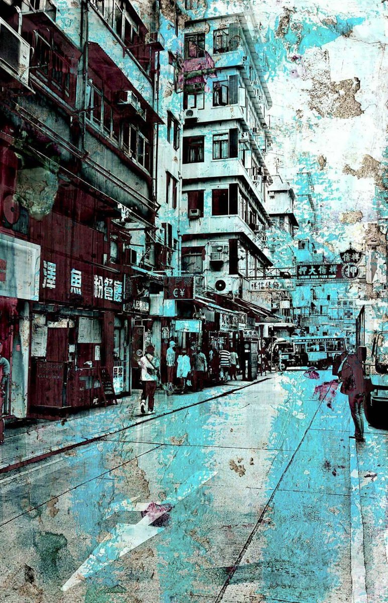 Abstract Cityscapes Photograph By Sven Pfrommer, 31 X 47", Hong Kong Focus Viii, Original Artwork
