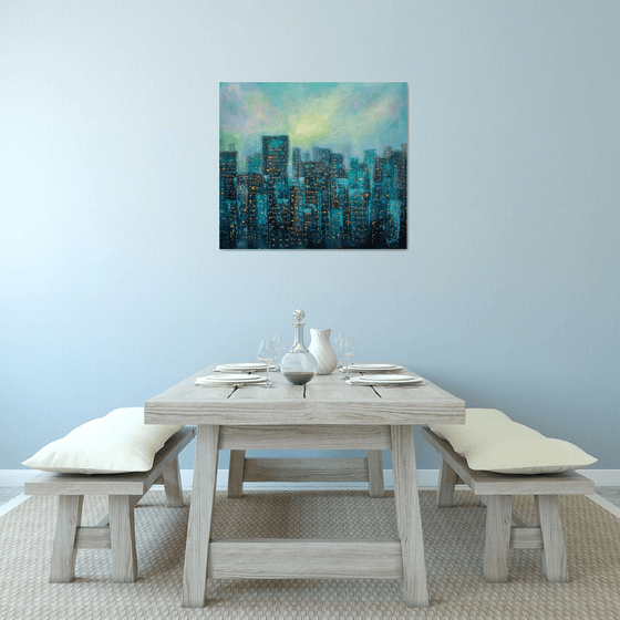 Urban Jungle - II ! Cityscape painting