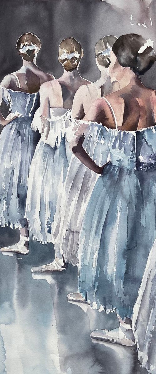 Ballerina Watercolour painting "Our Moment" by Aimee Del Valle