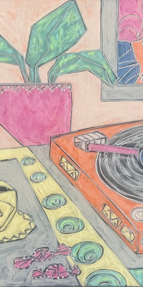 Vinyl Record Player Still Life by Lena Langer