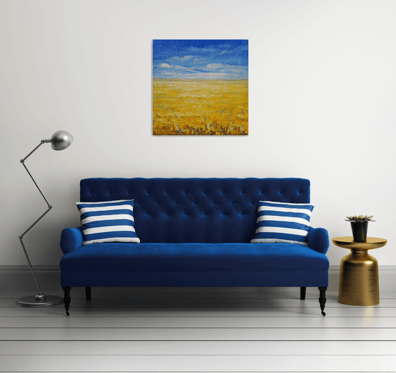 Yellow Field 80x80cm