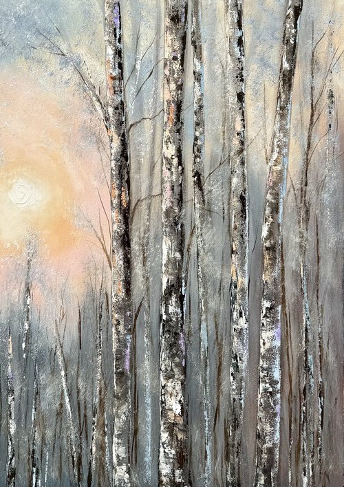 Enchanted Birch Grove by Tanja Frost