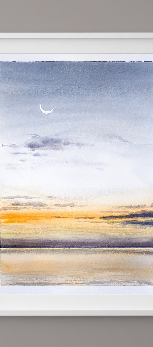 "NEW MOON ON THE SUN RISE" by Olga Gamy