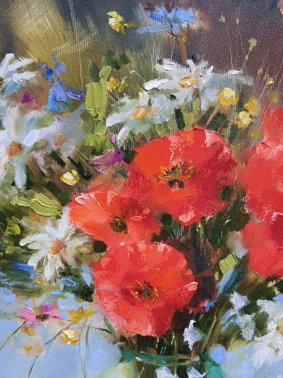 Poppies. Emotions of joy Painting