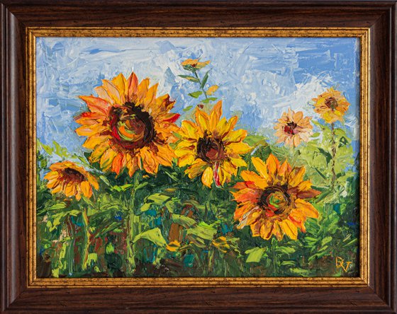 July sunflowers (framed)