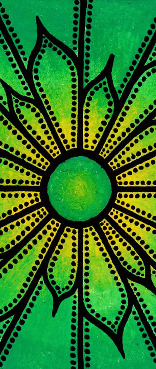 Green flower by Jonathan Pradillon