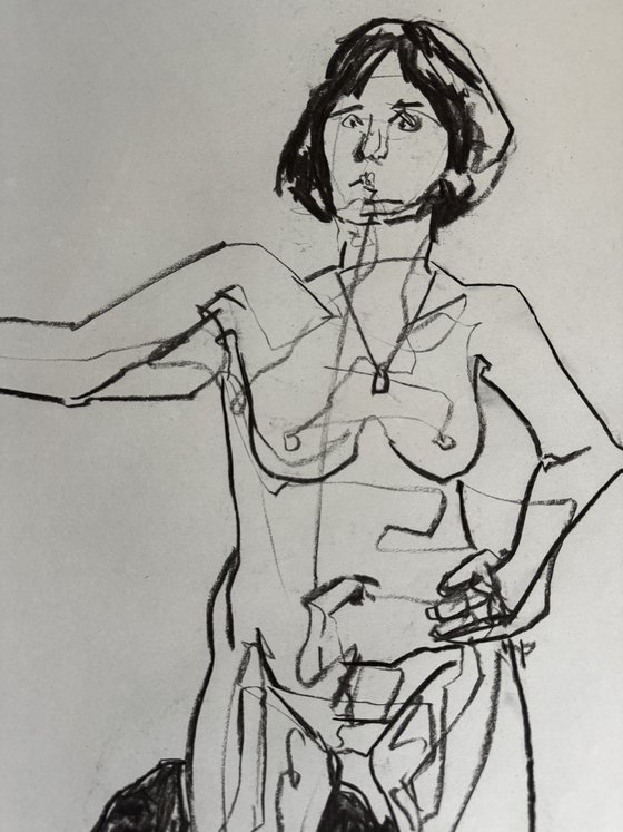 Female nude theatrical poses