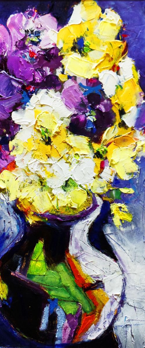 Study in Purples and Yellows by Irene Wilkes