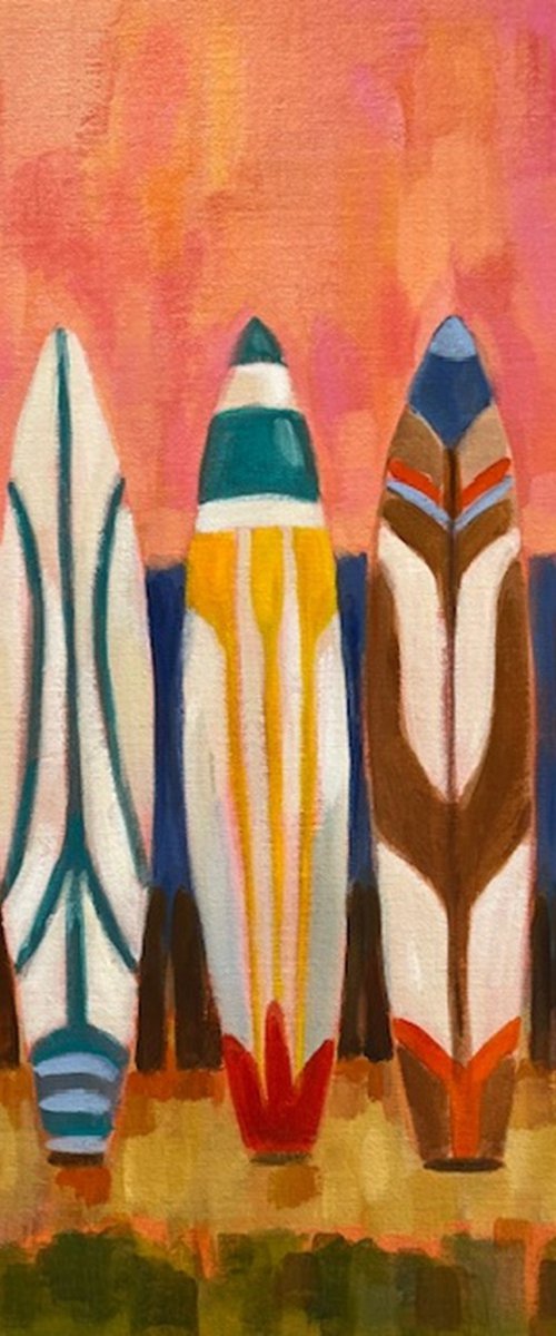 Surfboards by the Beach by Silvia  Vassileva