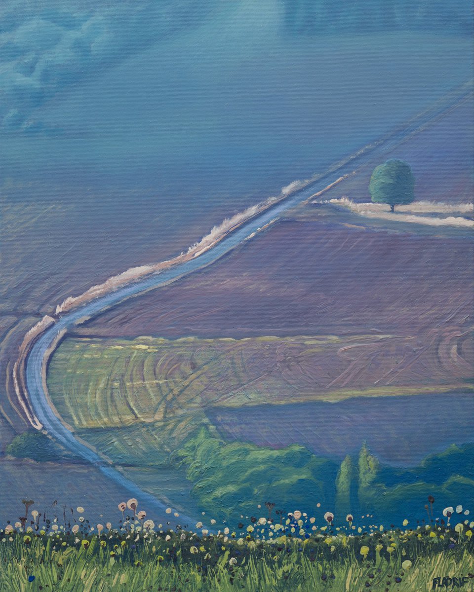 Landscape with dandelions by Wojciech Pater