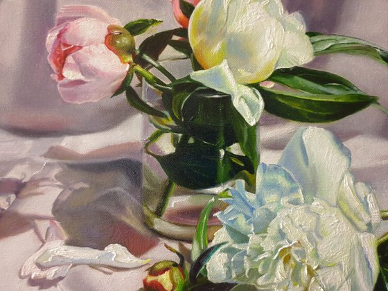 "In gray-pink tones. "   peonies flower 2021