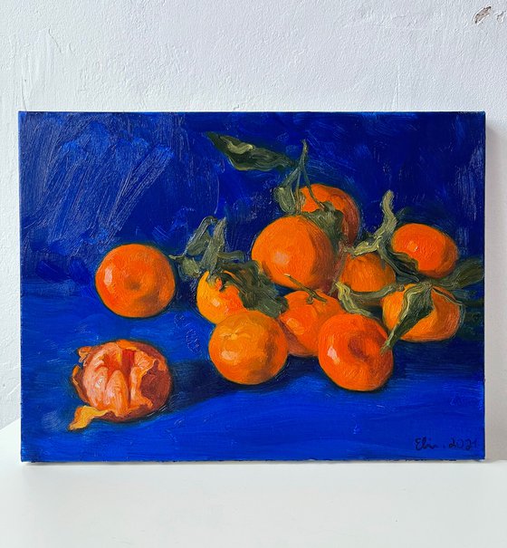 Still life with tangerines