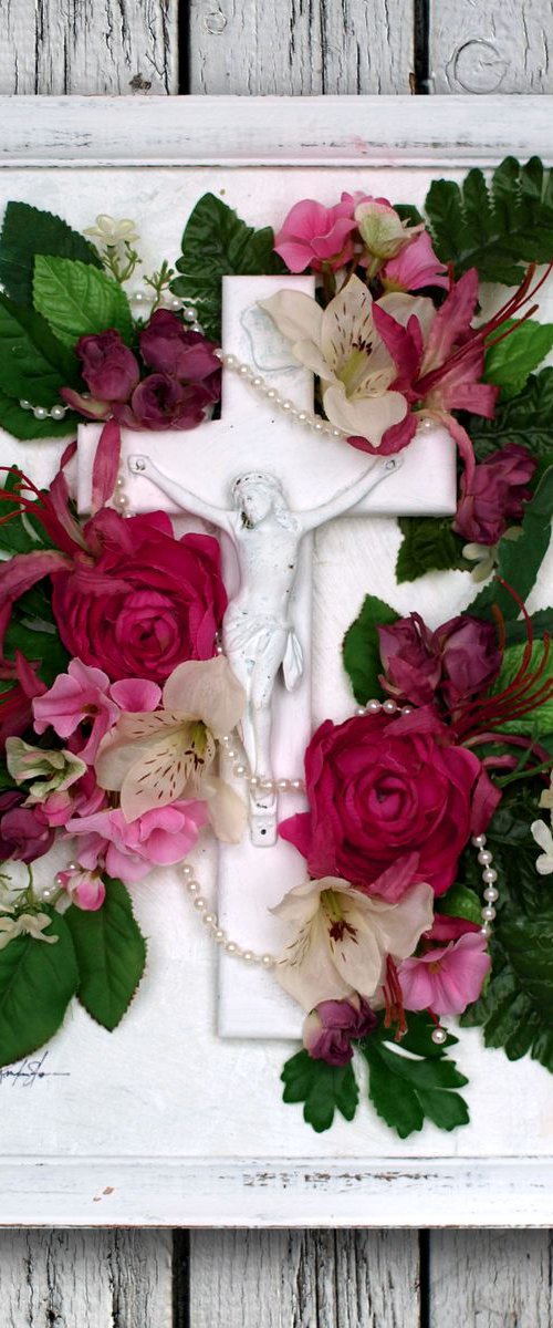 Crucifix - Mixed Media by Kathy Morton Stanion by Kathy Morton Stanion