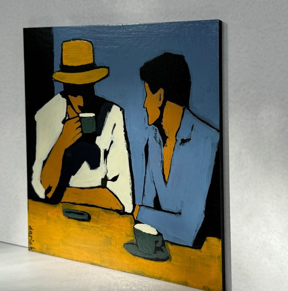Painting "2 Men Drinking Coffee"