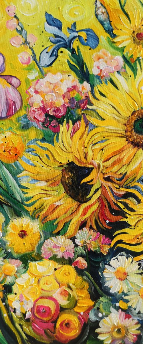 Sunflower Jamboree by Angie Wright