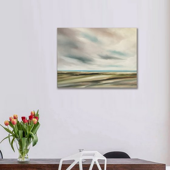 A Place We Go Beyond The Tides - Original Landscape Oil Painting on Stretched Canvas