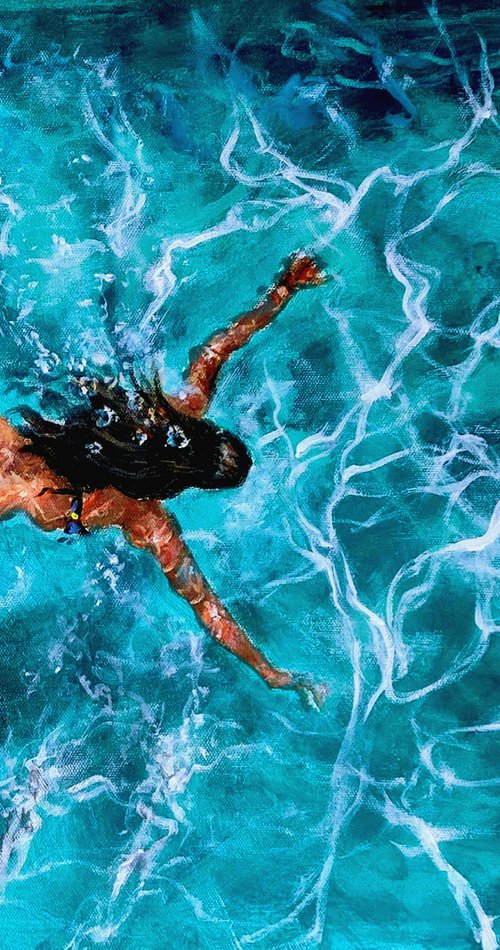 Girl swimming by Vishalandra Dakur