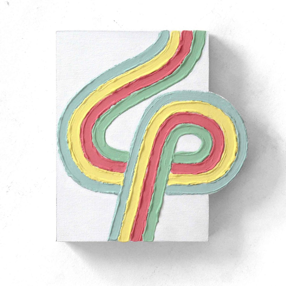 Abstract Acrylic Painting By Martin Singer, 8 X 8", 4Lc-25, Original Artwork